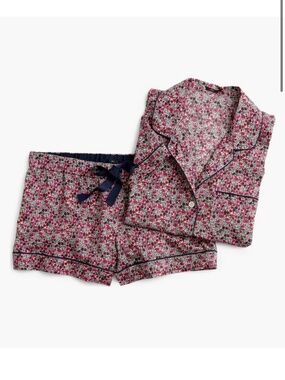 Jcrew x Liberty floral print pajama top and shorts xxs